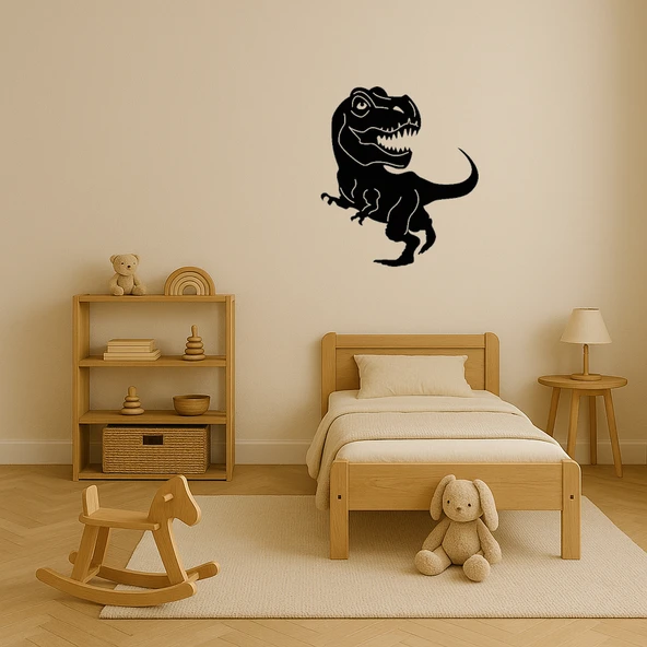 Dinozor Figürlü Çocuk Odası Dekoratif Tablosu - Resim 2