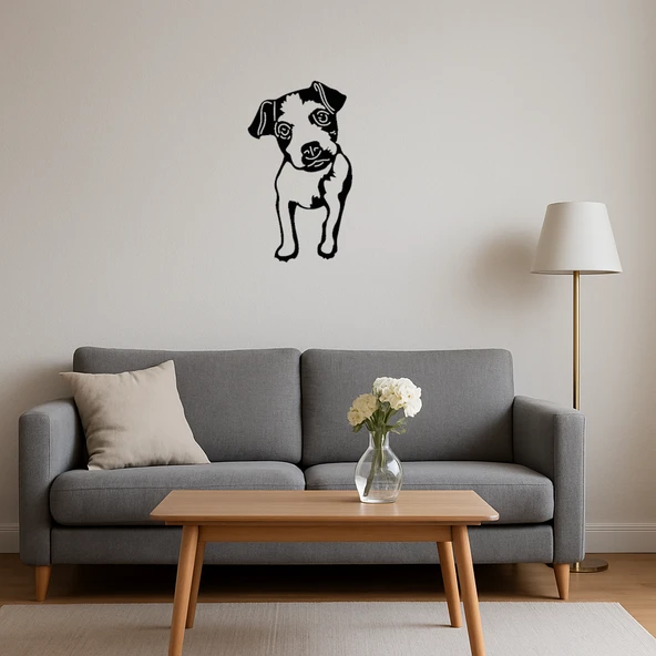 Küçük Boyutlu Sevimli Köpek Yüzü MDF Tablo - Resim 4