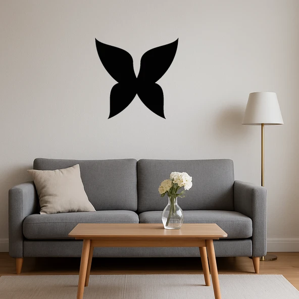 Modern Kelebek Motifli MDF İç Mekan Tablosu - Resim 4