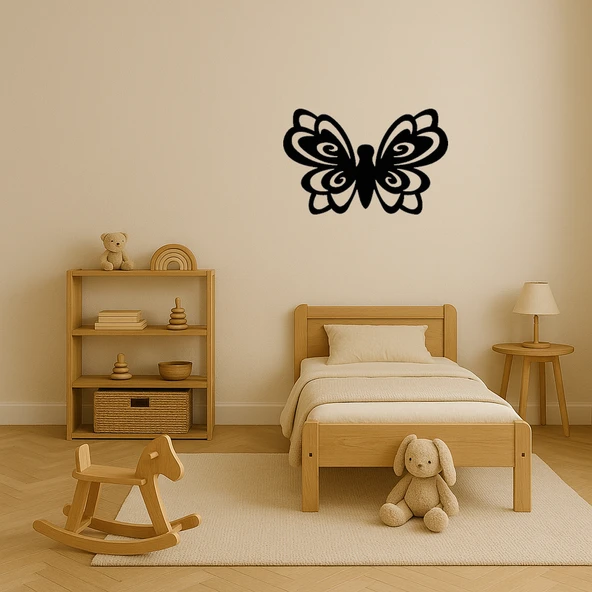 Doğal Kelebek Motifli MDF Dekor Tablo - Resim 4