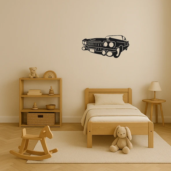 Vintage Klasik Araba MDF Duvar Dekoru - Resim 2