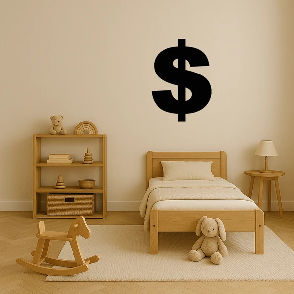 Dolar Sembolü MDF Dekoratif Tablo - Resim 3