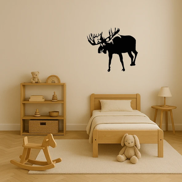 Modern Geyik Silueti Tablo - Resim 3