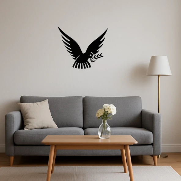 Zeytin Dalı ile Barış Güvercini Dekoratif Duvar Tablosu - Resim 3