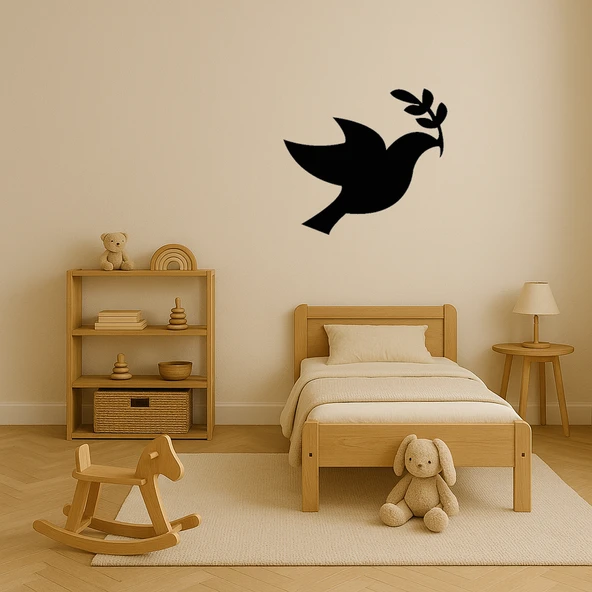 Barış Güvercini ve Zeytin Dalı Dekoratif Tablo - Resim 3