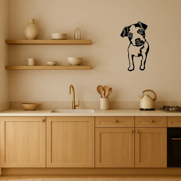 Küçük Boyutlu Sevimli Köpek Yüzü MDF Tablo - Resim 3