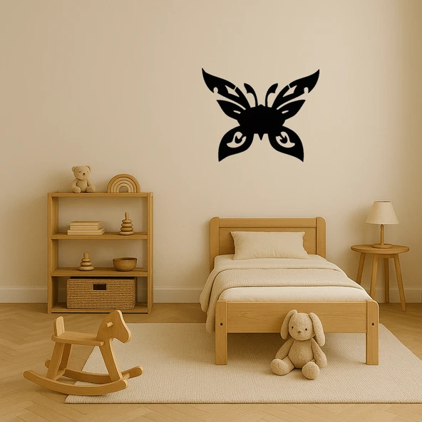 Abstrakt Kelebek Temalı MDF Dekor Tablo - Resim 4