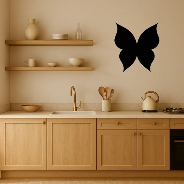 Renkli Kelebek Figürlü MDF Sanat Tablosu - Resim 2