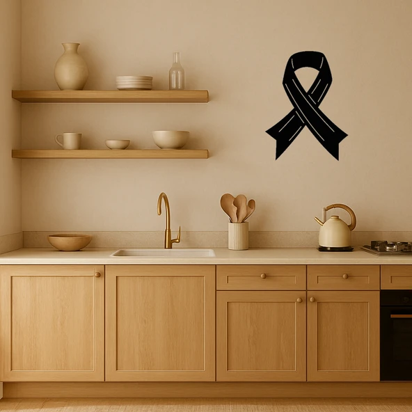 Kanser Farkındalık Kurdele Dekoratif Tablo - Resim 3