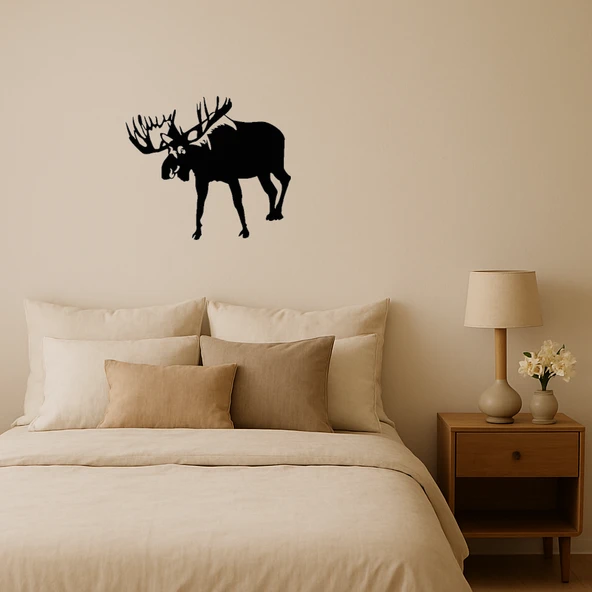 Modern Geyik Silueti Tablo ürün görseli