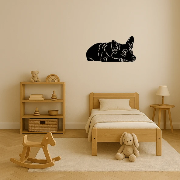 Minimalist Köpek Yüzü MDF Dekoratif Tablo - Resim 3