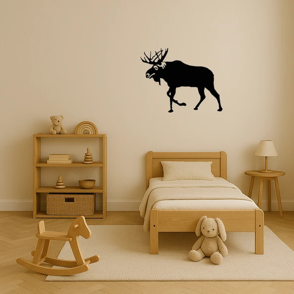 Orman Temalı Geyik Duvar Tablosu - Resim 3