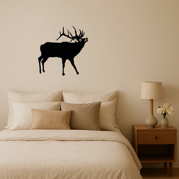 Minimalist Geyik Silueti Tablo ürün görseli