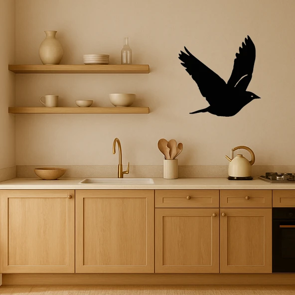 Özgürlük Temalı Uçan Kuş MDF Tablo ürün görseli