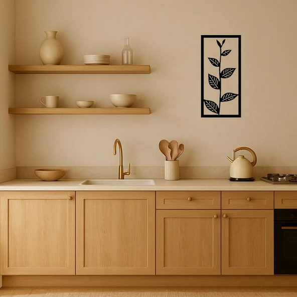 Yaprak Desenli Modern Dekoratif Tablo - Resim 2