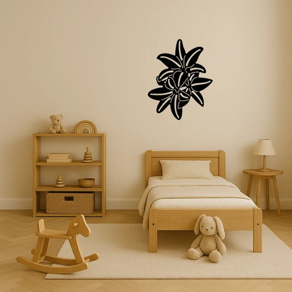 Çiçek Motifli Dekoratif Duvar Tablosu - Resim 2