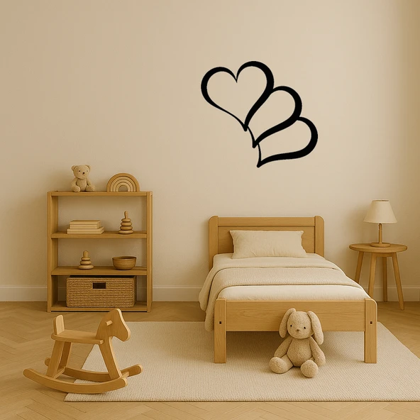 Kalp Desenli Dekoratif İç Mekan Tablo - Resim 3