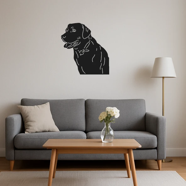 Sevimli Köpek Yüzü MDF Duvar Sanatı - Resim 2