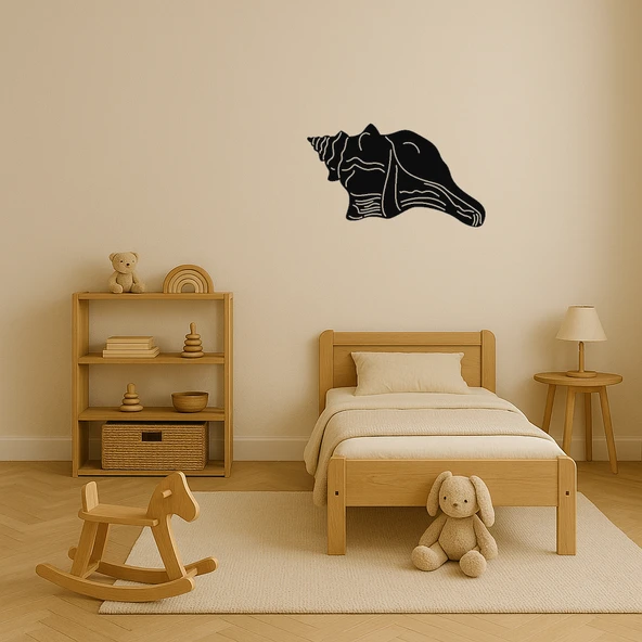 Doğal Deniz Kabukları MDF Dekorasyon Tablosu - Resim 3