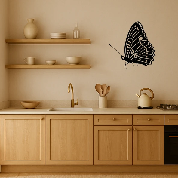 Şık Kelebek Motifli Duvar Dekoru - Resim 2