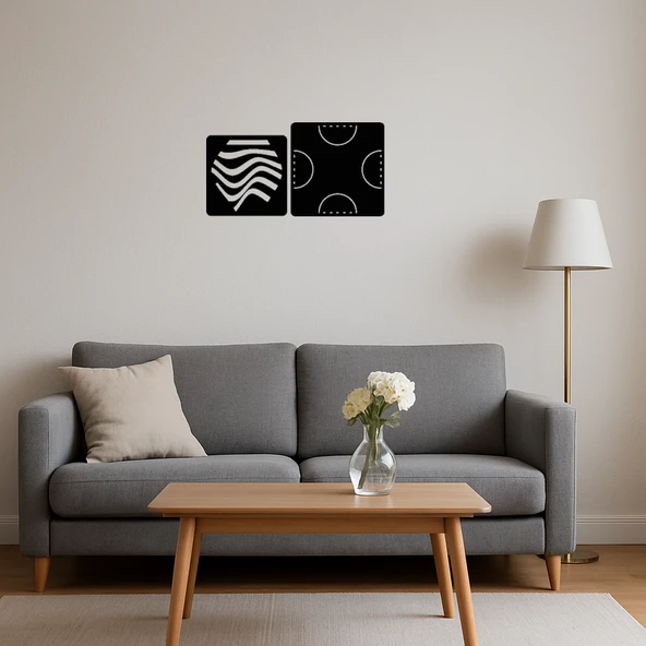 Minimalist Çizgili Tablo - Resim 4