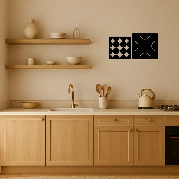 Minimalist Geometrik Desenli Dekoratif Tablo - Resim 2