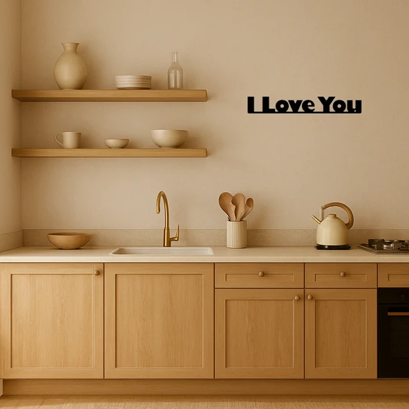 Modern I Love You MDF Duvar Tablosu - Resim 3