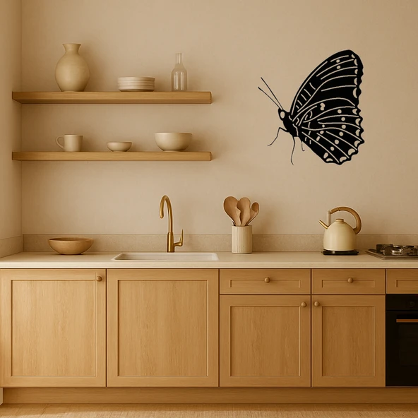 MDF Kelebek Tasarımlı Dekoratif Tablo - Resim 2