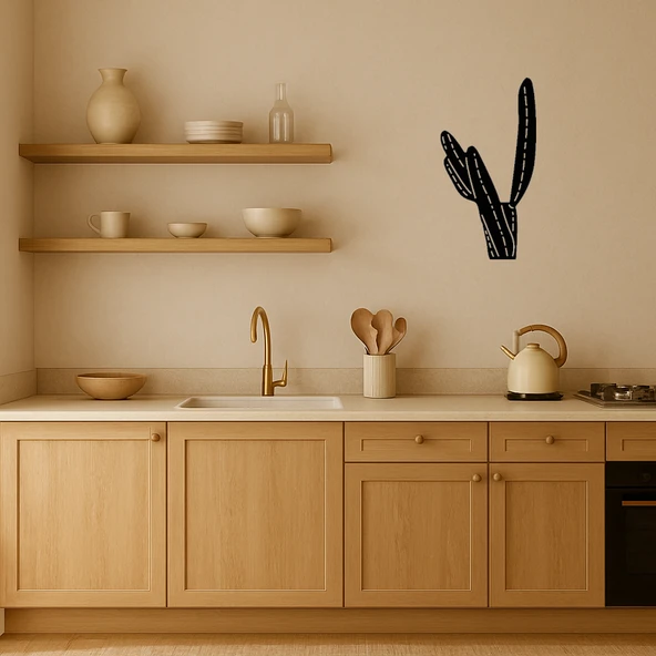 Modern Kaktüs Tasarımlı MDF Duvar Tablosu - Resim 2