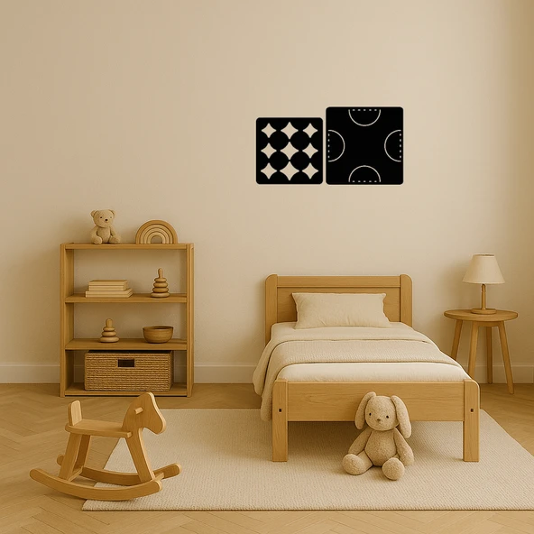 Minimalist Geometrik Desenli Dekoratif Tablo - Resim 3