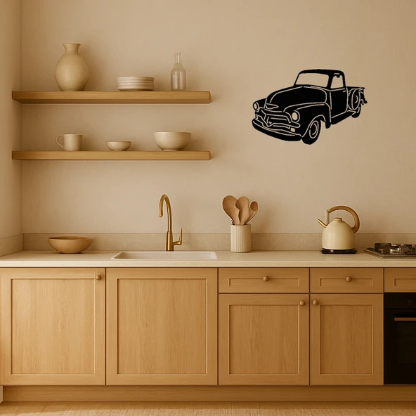 Klasik Kamyon Tasarımlı MDF Tablo - Resim 2