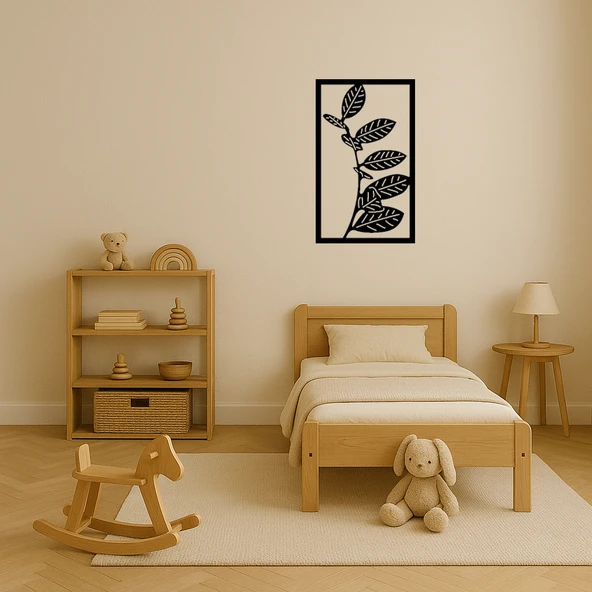 Minimalist Yaprak Desenli Dekoratif Tablo - Resim 3