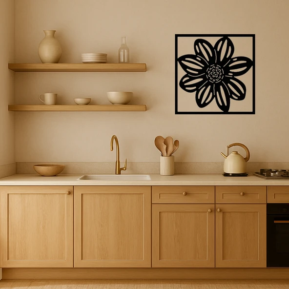 Çiçek Desenli Zarif Dekoratif Tablo - Resim 2