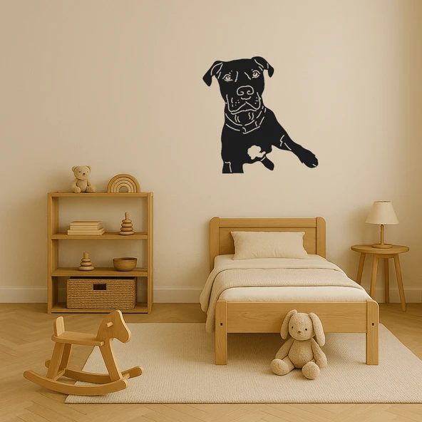 Şık Köpek Yüzü MDF Dekoratif Tablolar - Resim 3