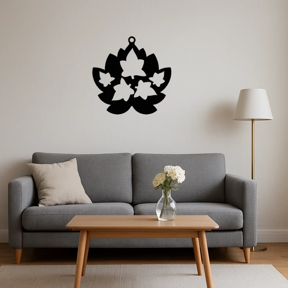 Çiçek Desenli MDF Dekoratif Tablo - Resim 4