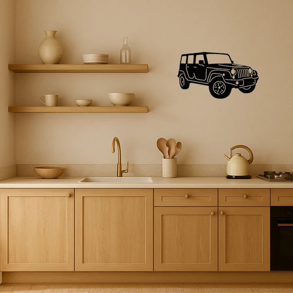 Jeep Sanat Baskılı MDF Dekoratif Tablo - Resim 2