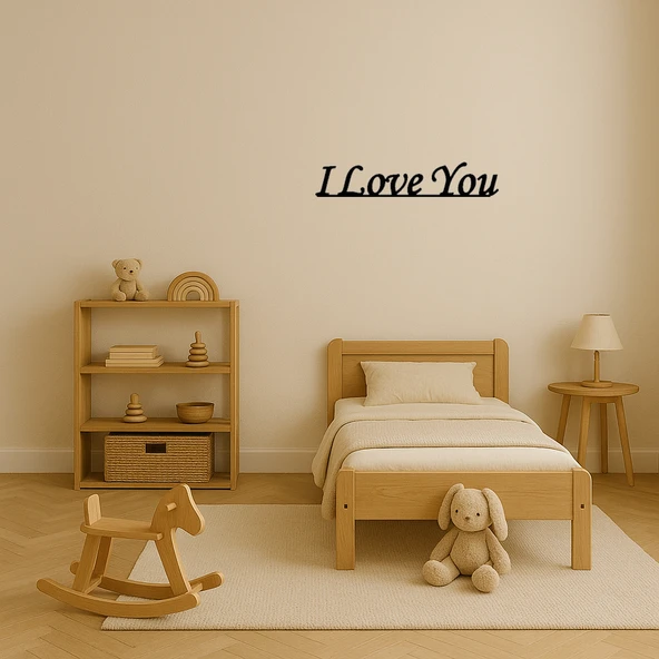 Romantik I Love You MDF Duvar Tablosu - Resim 3