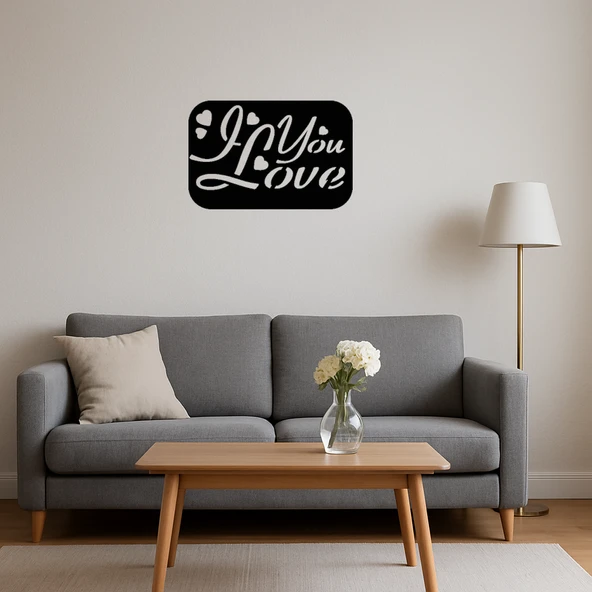 Sevgi Dolu Yazılı MDF Dekoratif Tablo - Resim 4