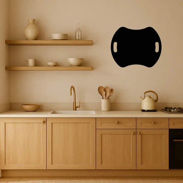 Geometrik Siyah MDF Dekoratif Tablo - Resim 2