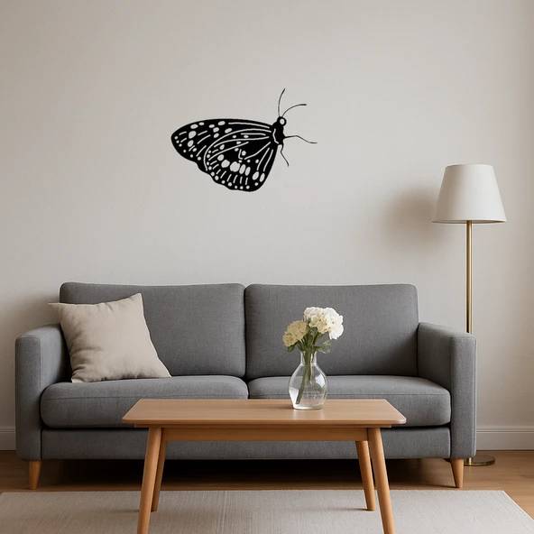 Renkli MDF Kelebek Duvar Dekorasyonu - Resim 4