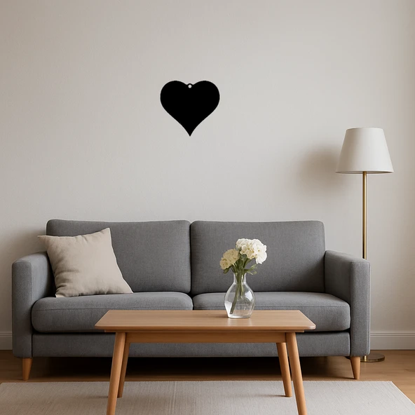 Kalp Şekilli MDF Dekoratif Duvar Tablosu - Resim 3