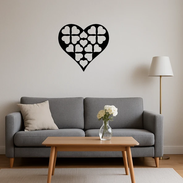 Romantik Kalp Tasarımlı MDF Tablo - Resim 4