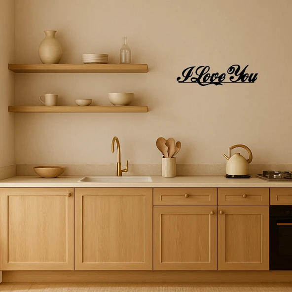 Sade ve Şık I Love You MDF Duvar Tablosu - Resim 2