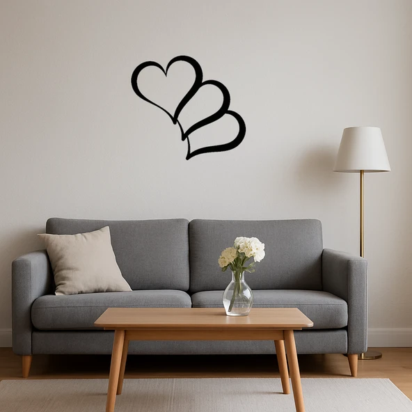 Kalp Desenli Dekoratif İç Mekan Tablo - Resim 4