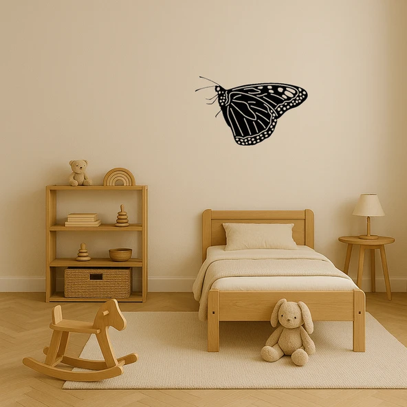 Zarif Kelebek Temalı Dekoratif Tablo ürün görseli