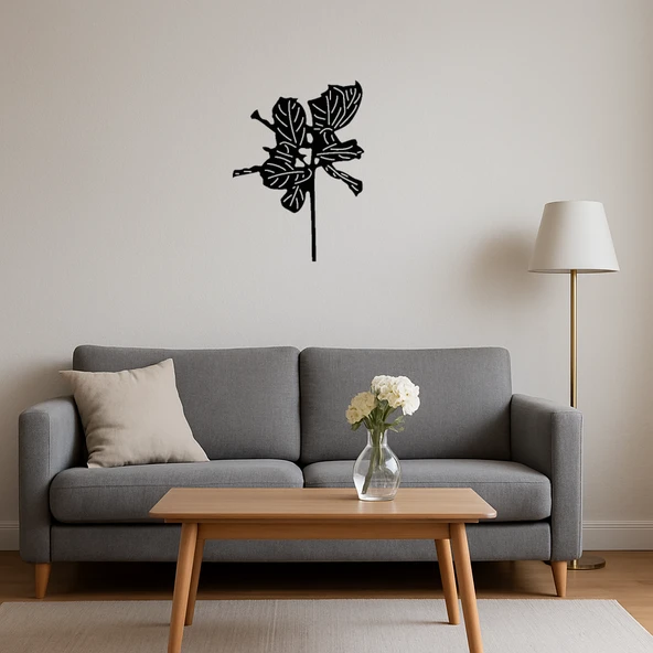 Modern Çiçek Desenli Duvar Sanatı - Resim 4