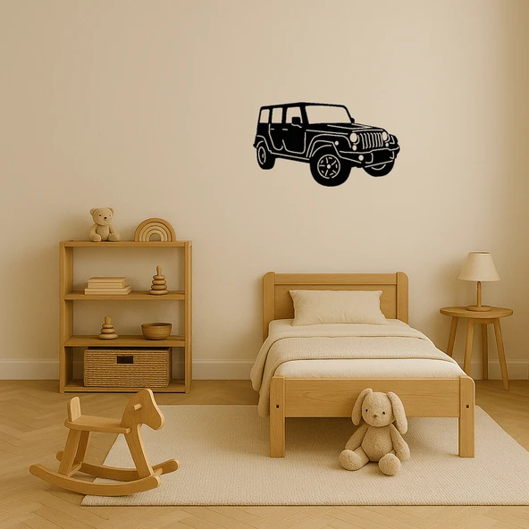 Jeep Sanat Baskılı MDF Dekoratif Tablo - Resim 3
