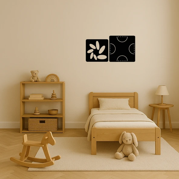 Minimalist Çizgisel MDF Duvar Dekoru - Resim 3