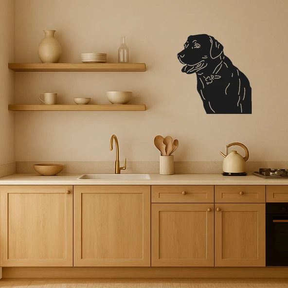 Sevimli Köpek Yüzü MDF Duvar Sanatı - Resim 3