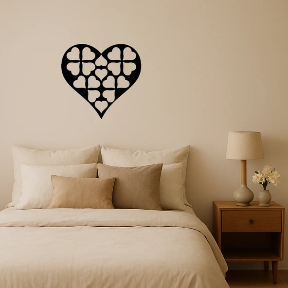 Romantik Kalp Tasarımlı MDF Tablo ürün görseli